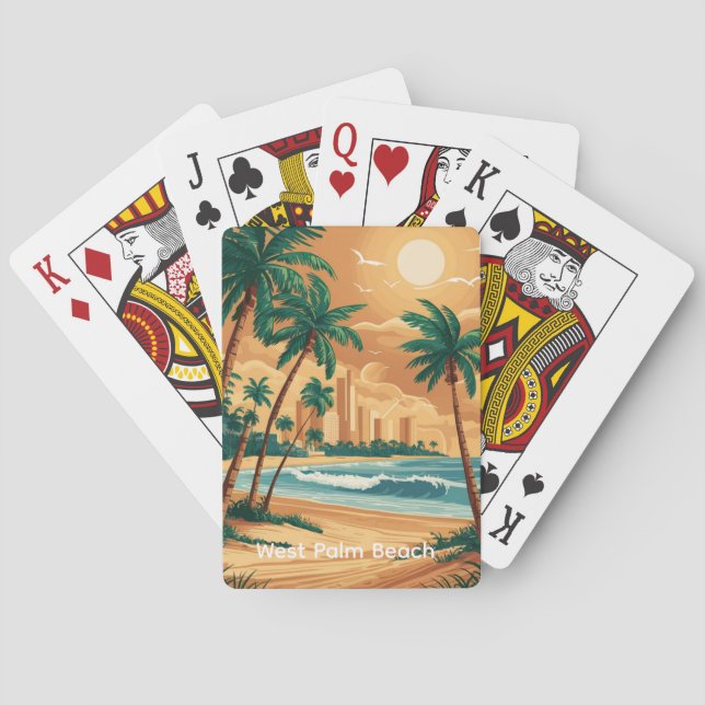 Vintage West Palm Beach, Florida Playing Cards (Back)