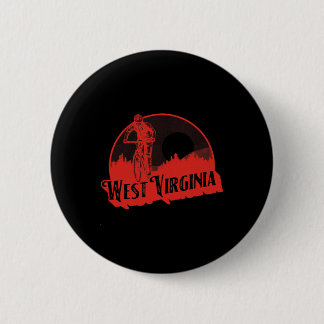 Vintage West Virginia Mountain Biker Eighties Biki 6 Cm Round Badge