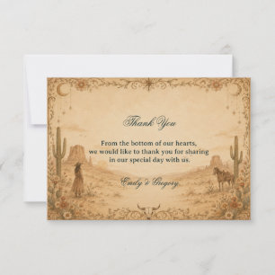 Vintage Western Cosmic Thank You Card
