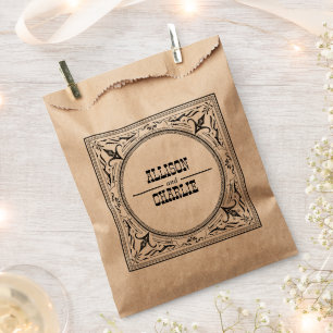 Vintage Western Cowboy Country Wedding Favour Bags