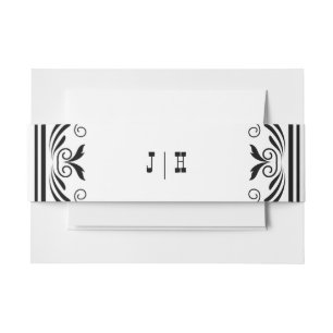 Vintage Western Cowboy Country Wedding Invitation Belly Band