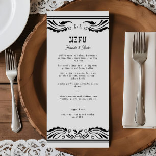 Vintage Western Cowboy Country Wedding Menu