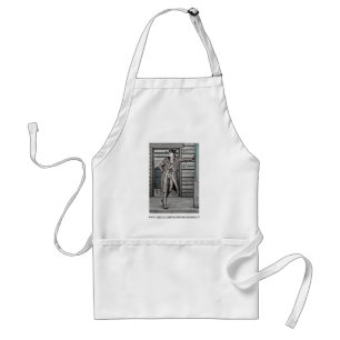 Vintage Western Cowboy Portrait Art Standard Apron