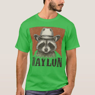 Vintage Western Cowboy Waylon Raccoon for Men Wome T-Shirt
