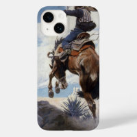 Vintage Western Cowboys, Bucking by NC Wyeth