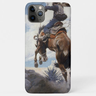 Vintage Western Cowboys, Bucking by NC Wyeth iPhone 11 Pro Max Case