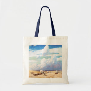 Vintage Western Cowboys, Covered Wagons by Wyeth Tote Bag