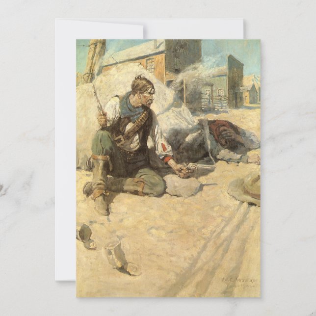 Vintage Western Cowboys, Hopalong by NC Wyeth (Front)