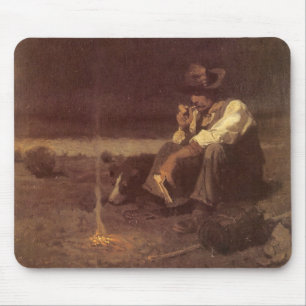 Vintage Western Cowboys, Plains Herder by NC Wyeth Mouse Pad