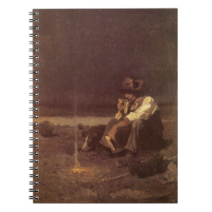 Vintage Western Cowboys, Plains Herder by NC Wyeth Spiral Notebook