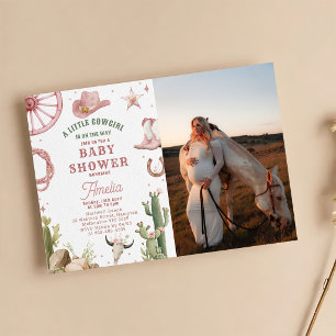 Vintage Western Cowgirl Baby shower Invitation 