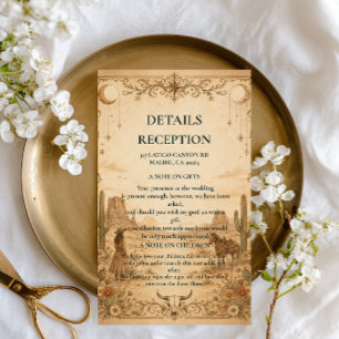 Vintage Western Ornamental Enclosure Card