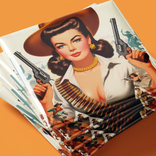 Vintage Western Pin-up Magnet