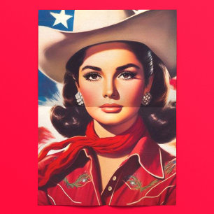 Vintage Western Pin-up Tissue Paper