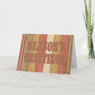 Vintage Western Season’s Greetings Christmas Holiday Card