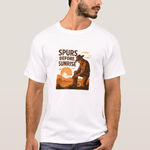 Vintage Western Spurs Before Sunrise Graphic T-Shirt