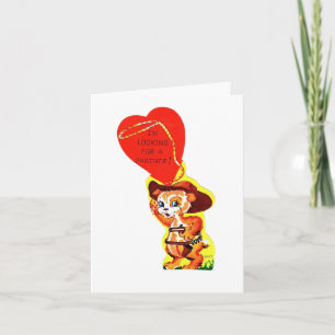 Vintage Western Valentine Card