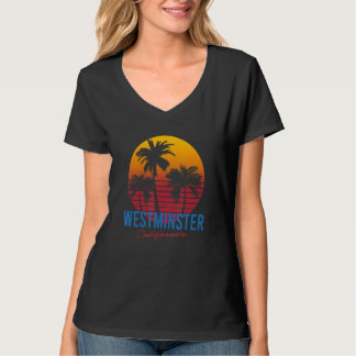 Vintage Westminster California Palm Trees Sunset C T-Shirt