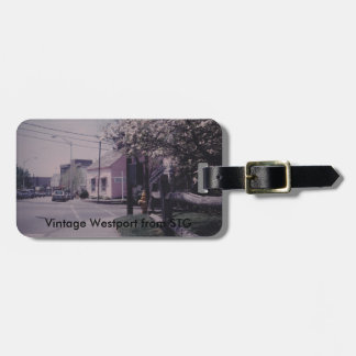 Vintage Westport Luggage Tag-Remarkable Book Shop Tag