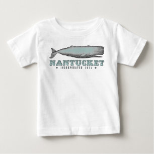 Vintage Whale Nantucket MA Inc 16 T-Shirt