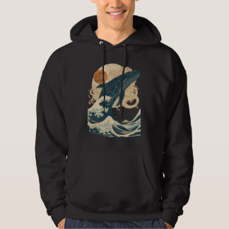 Vintage Whale Ocean Wave T-Shirt Hoodie