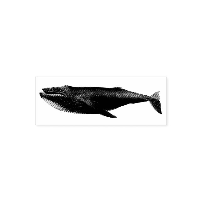 VINTAGE WHALE RUBBER STAMP (Design)