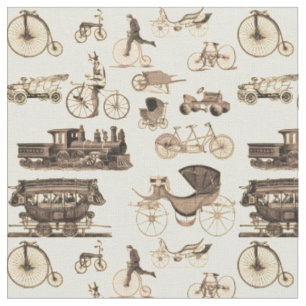 Vintage Wheels Fabric