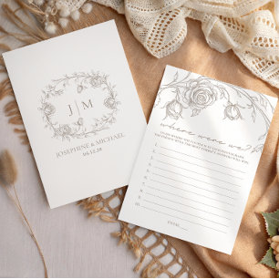 Vintage Where Were We Bridal Shower Game