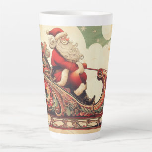 vintage/whimsical/santa/Christmas Latte Mug