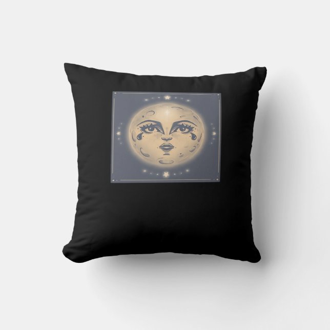 Vintage Whimsigoth Moon Cushion (Front)