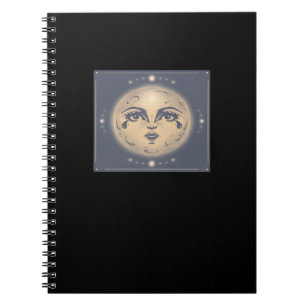 Vintage Whimsigoth Moon Notebook