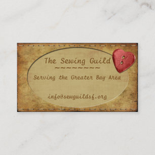 Vintage Whimsy Heart Business Card
