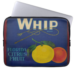 Vintage Whip Citrus Fruit Label Laptop Sleeve