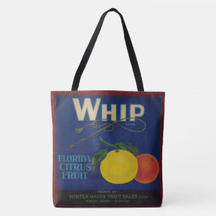 Vintage Whip Citrus Fruit Label  Tote Bag