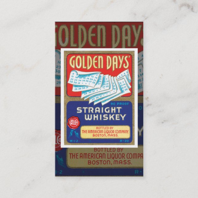 Vintage Whiskey Business Card (Front)