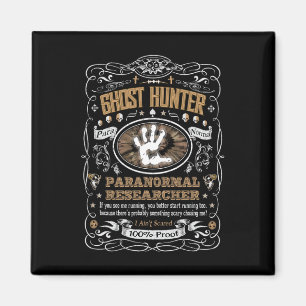 Vintage Whiskey Label Ghost Hunter Magnet