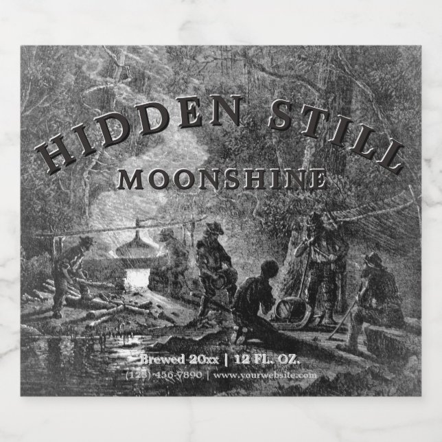 Vintage Whiskey Still Beer Bottle Label (Single Label)