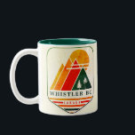 Vintage Whistler Canada Skiing Souvenir 1980s Two-Tone Coffee Mug<br><div class="desc">Whistler BC Canada Mountain Vintage 60s souvenir Design. Whistler Canada. This retro design makes a great Christmas or Birthday gift for fans of Whistler mountain. The retro vintage design is a perfect gift for skiing lovers in the Canada mountains.</div>