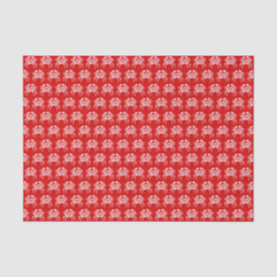 Vintage White Crab #1 Drawing Red Background Tissue Paper