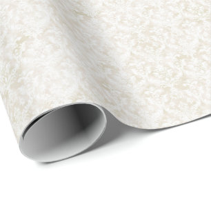 Vintage White Damask Coquette Wrapping Paper