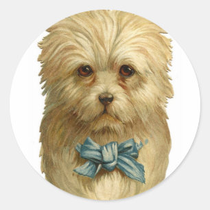 Vintage White Dog Stickers