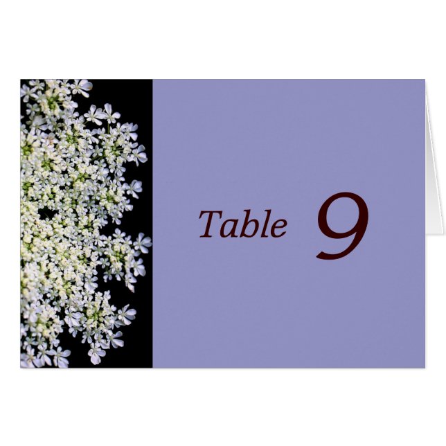 vintage  white floral purple table numbers (Front Horizontal)