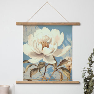 VINTAGE WHITE FLOWER SPRING POSTER