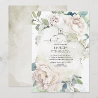 Vintage White Flowers and Greenery Baptism