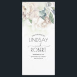 Vintage White Flowers Elegant Wedding Programs Programme<br><div class="desc">White floral wedding programs</div>