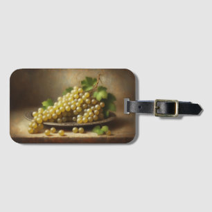 Vintage White Grapes Still Life Luggage Tag