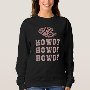 Vintage White Howdy Rodeo Western Country Southern Sweatshirt