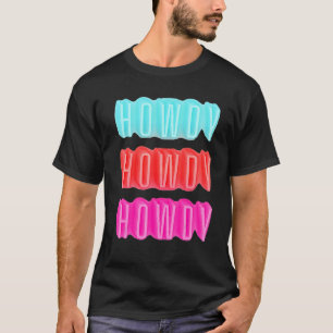 Vintage White Howdy Rodeo Western Country Southern T-Shirt