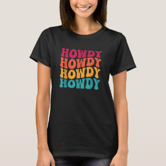 Vintage White Howdy Rodeo Western Country Southern T-Shirt