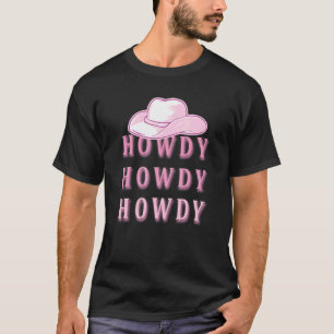 Vintage White Howdy Rodeo Western Country Southern T-Shirt